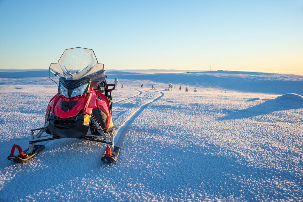 This is an image of a snowmobile